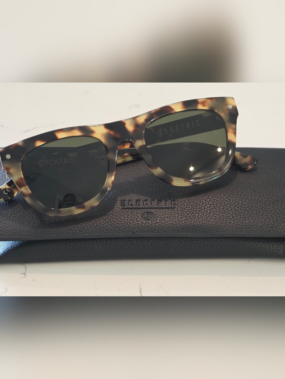 Electric CA Unisex Tortoise "Cocktail" Sunglasses with Polarized Lenses